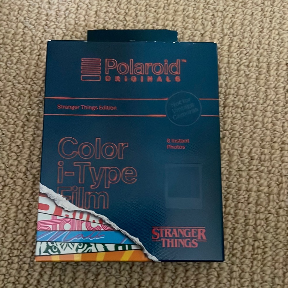 Pack of two boxes. Stranger things Polaroid film. No longer sold!